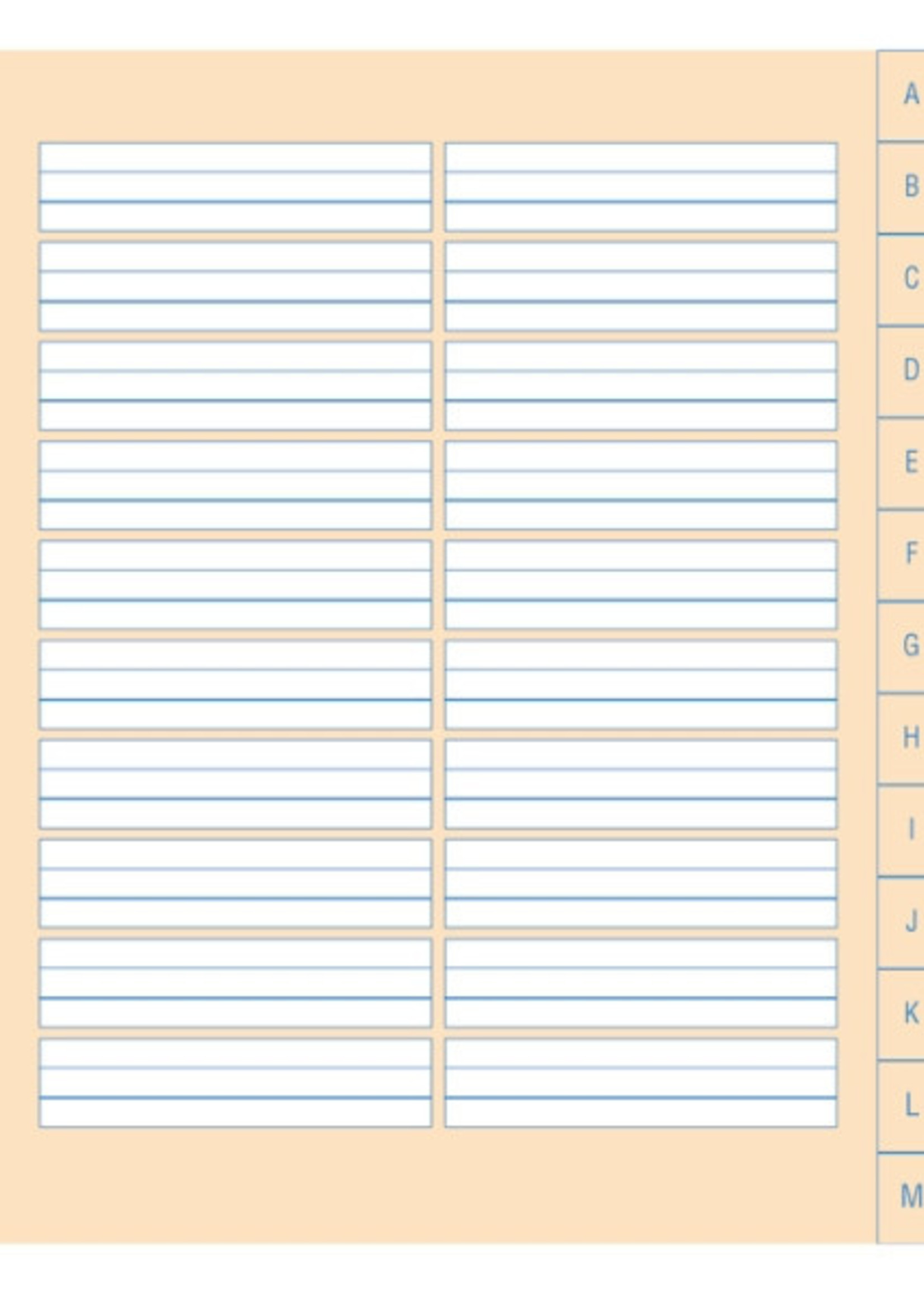 Formati Formati W3 mit Register A-Z