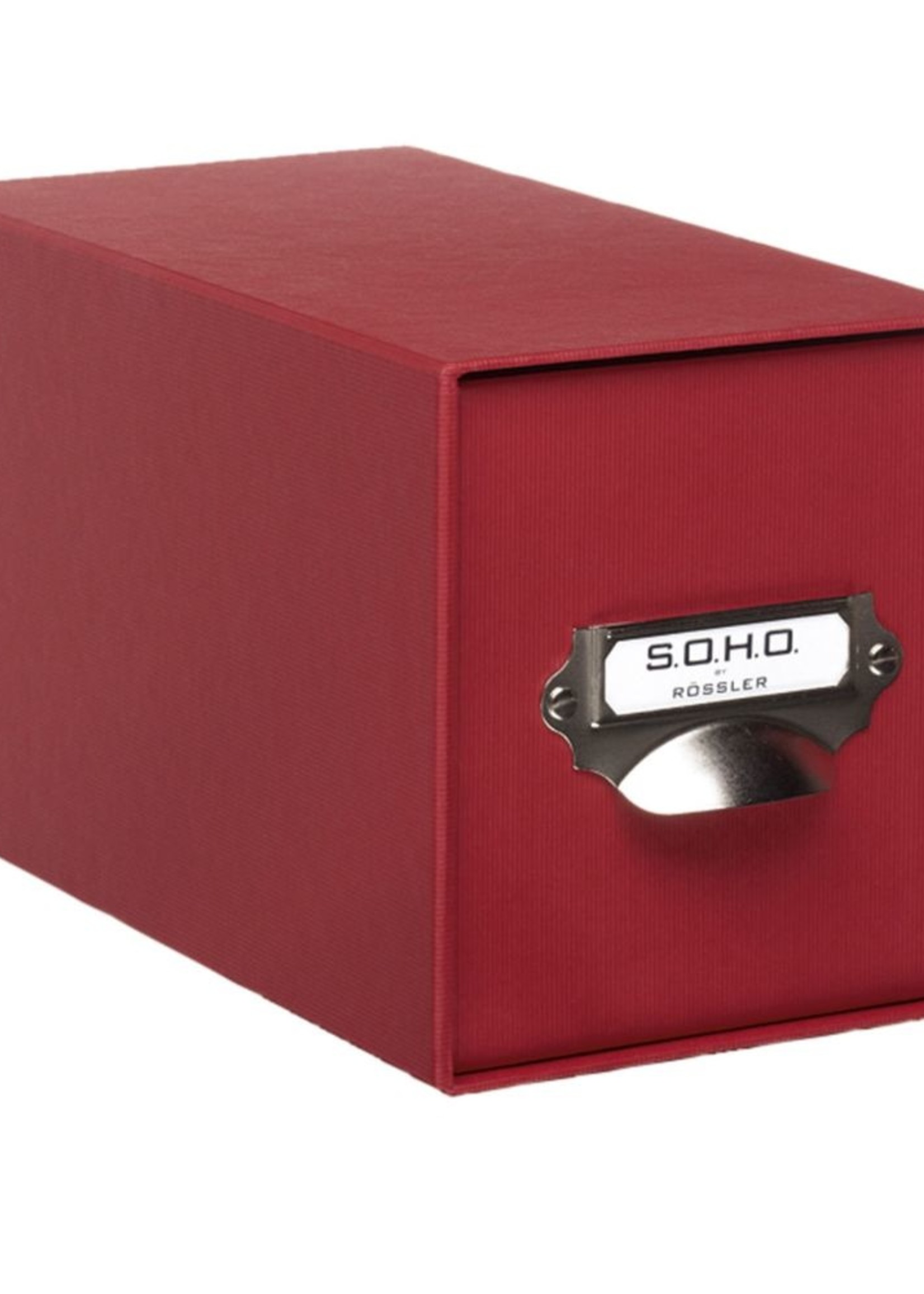 Rössler SOHO CD-Schubladenbox m.Griff rot
