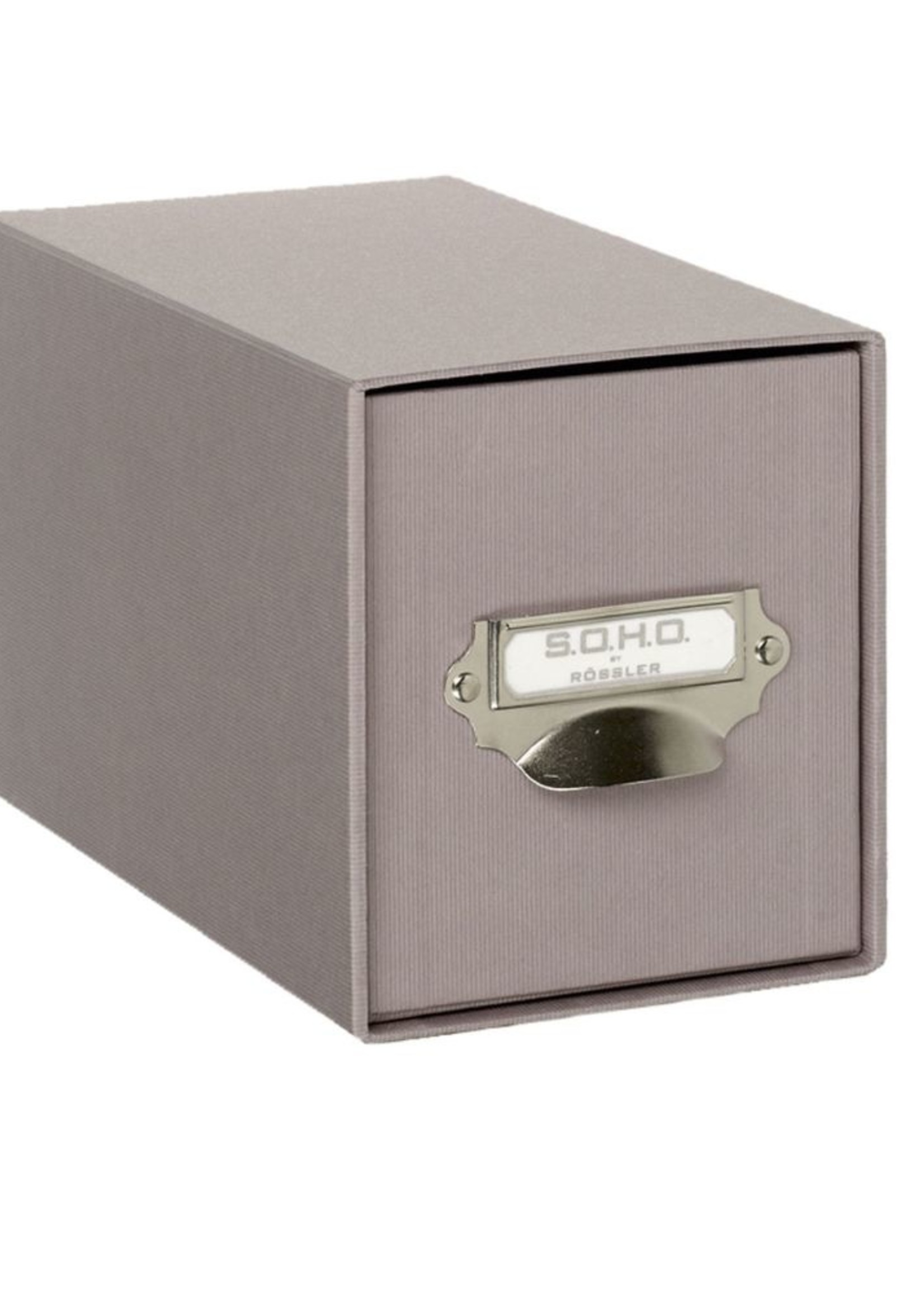 Rössler SOHO CD-Schubladenbox mit Griff taupe