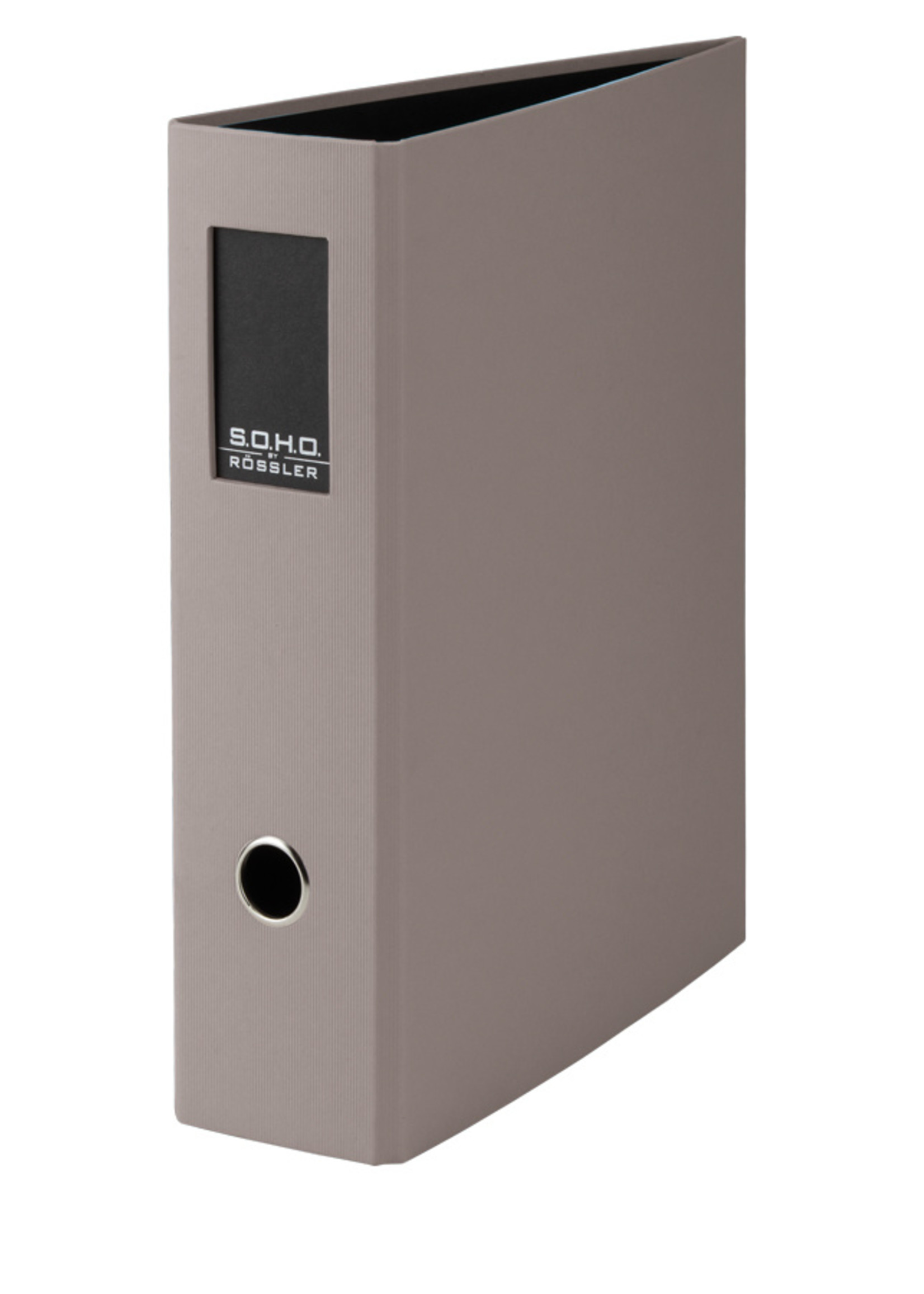 Rössler SOHO Ordner m.Schild taupe