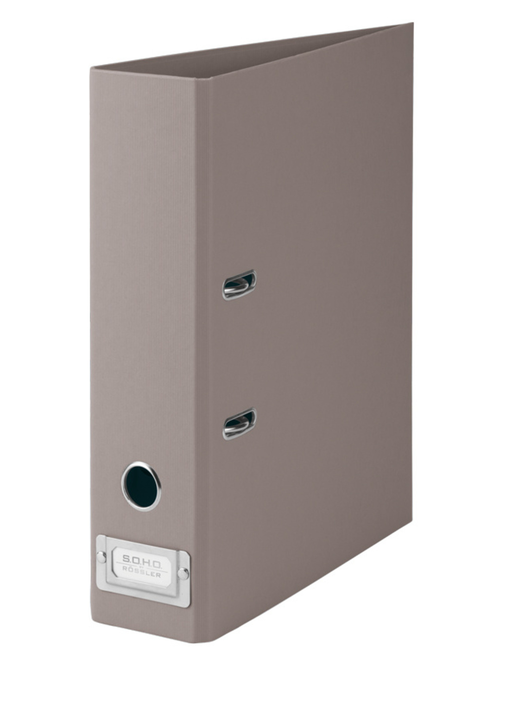 Rössler SOHO Ordner m.Schild taupe