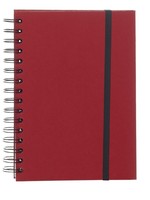 Rössler SOHO Spiralnotizbuch mit Gummizug rot