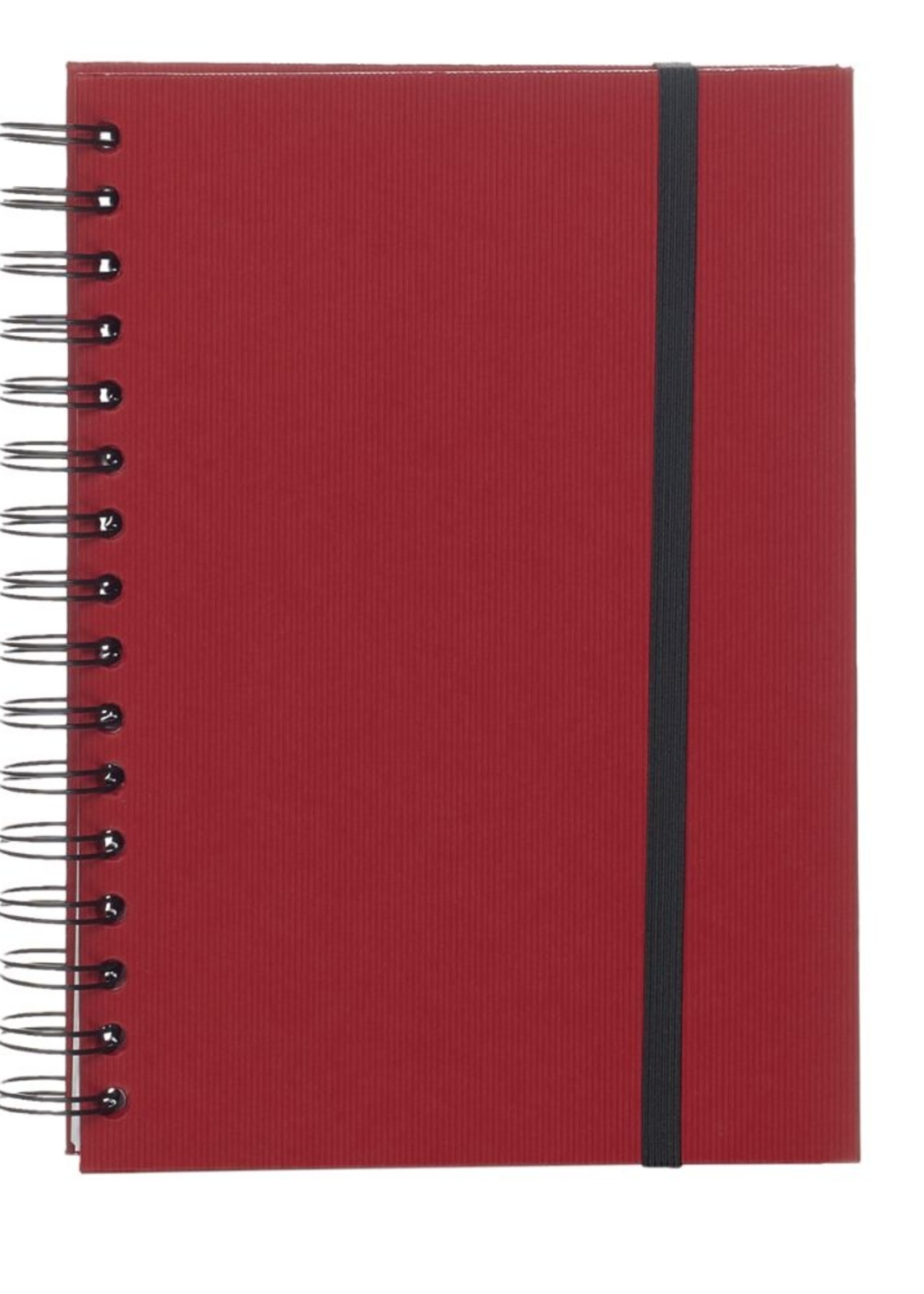 Rössler SOHO Spiralnotizbuch mit Gummizug rot