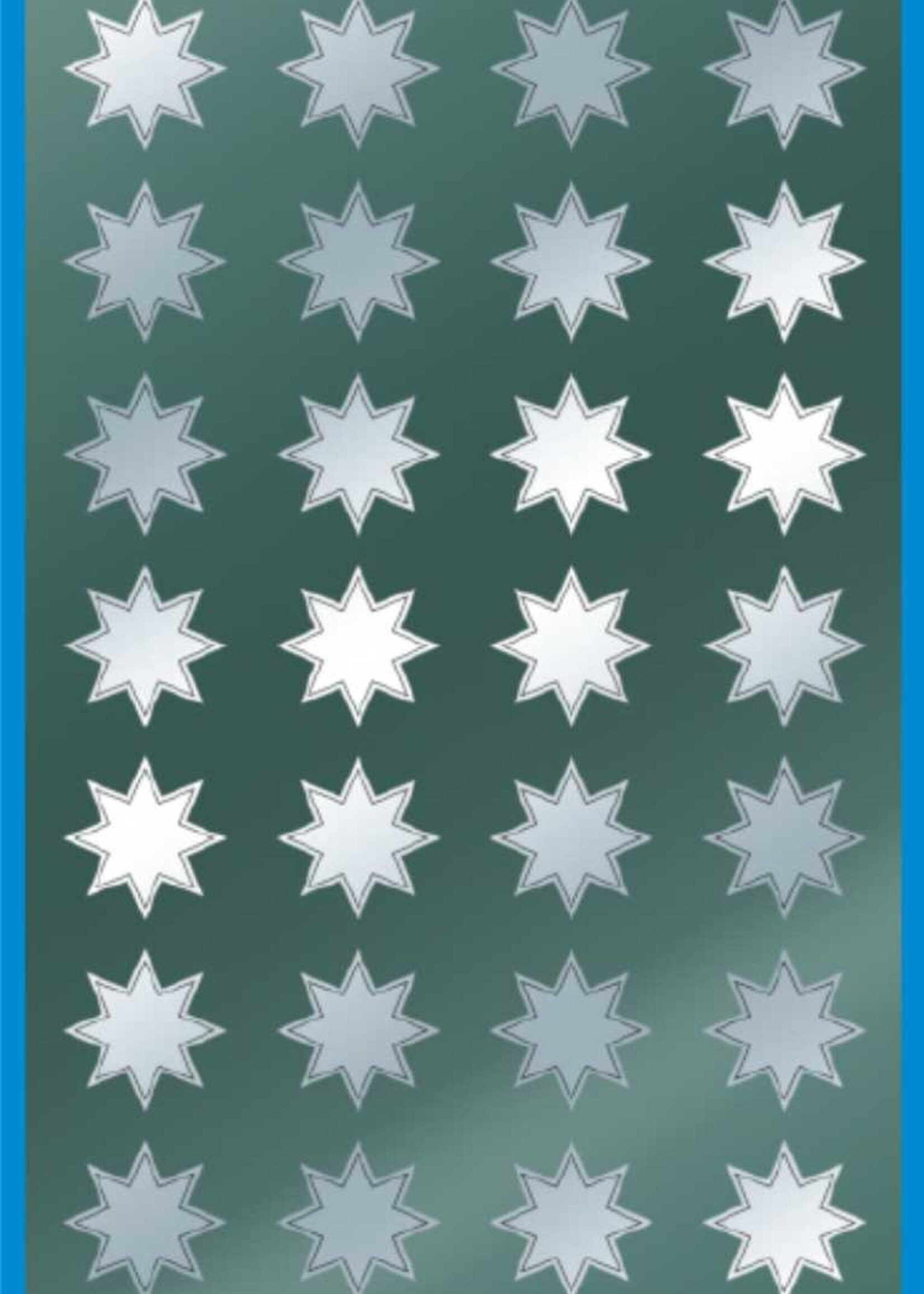 Weihnachtssterne - Sticker silber