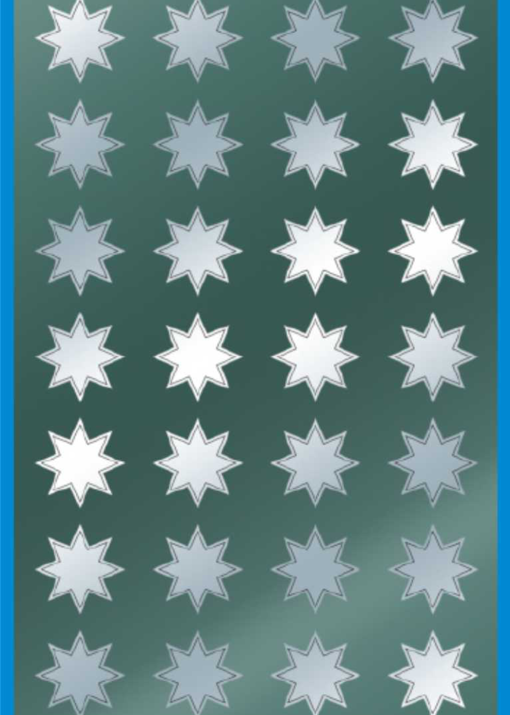 Weihnachtssterne - Sticker silber