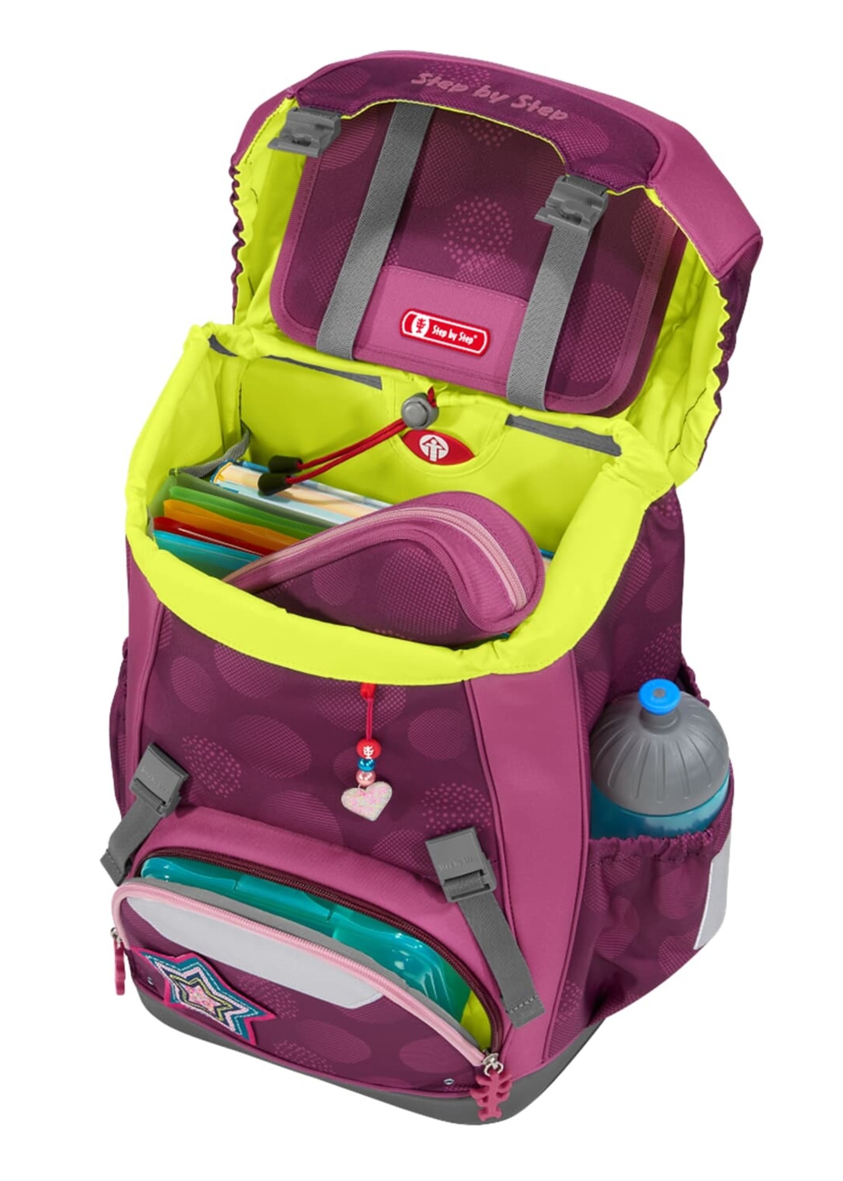 Step by Step Schulrucksack-Set „GIANT“, Glamour Star, Leichtgewicht aus PET-Flaschen