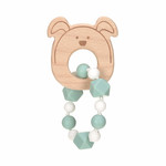 Lässig Fashion Baby-Beißring Armband aus Holz & Silikon | kleiner Kumpel Hund