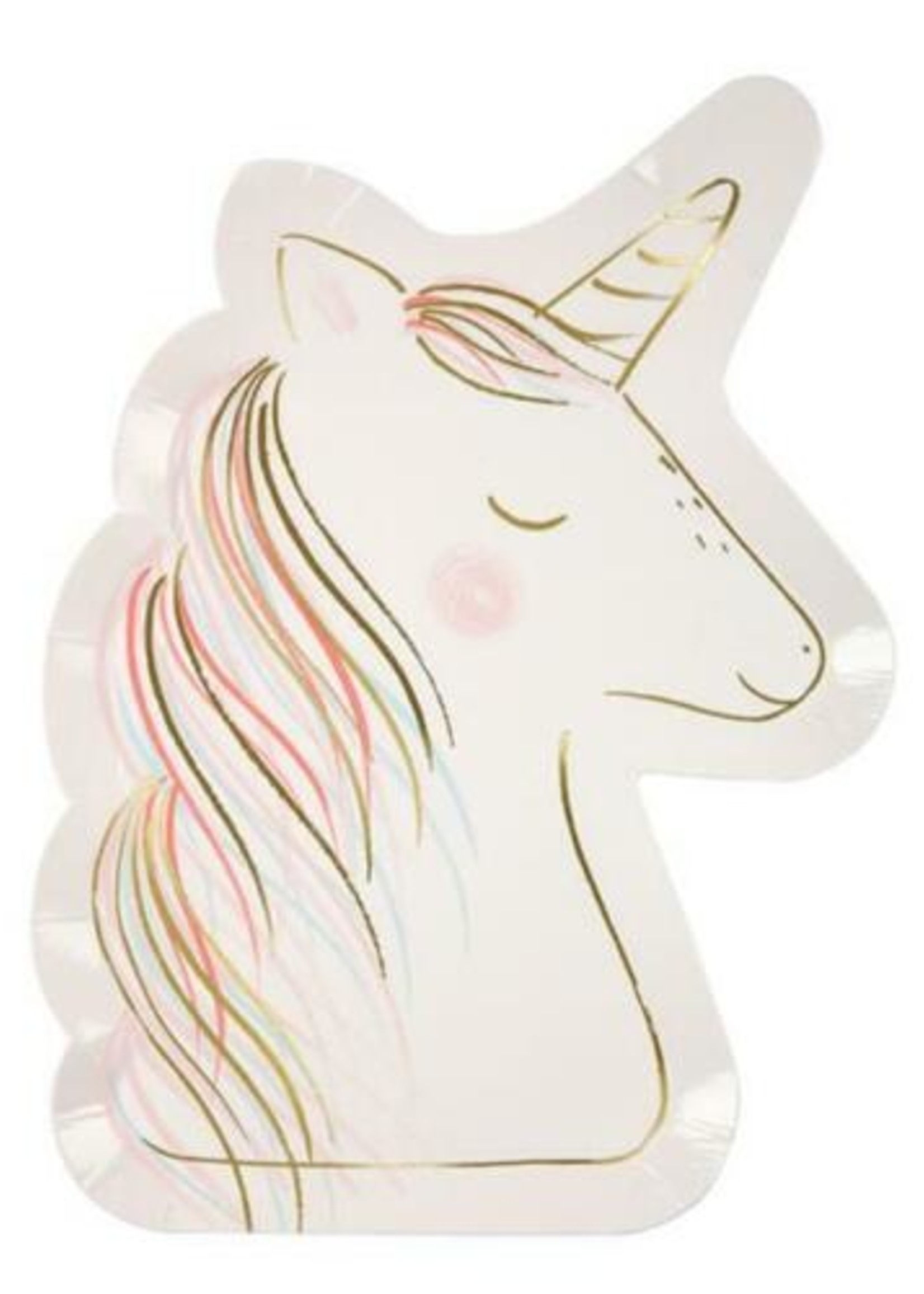 Meri Meri MERI MERI Magische Partyplatten | Unicorn-Design (8er Pack)