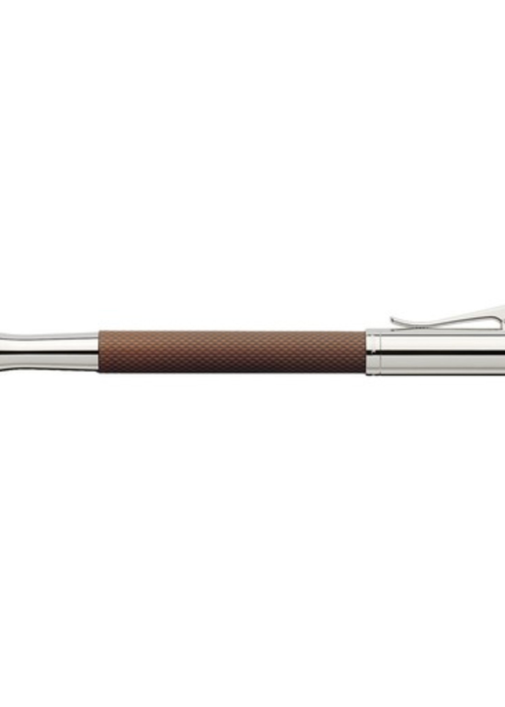 Graf von Faber-Castell Guilloche Tintenroller, platiniert cognac