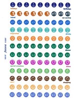 Filofax Sticker Personal, mehrfarbig