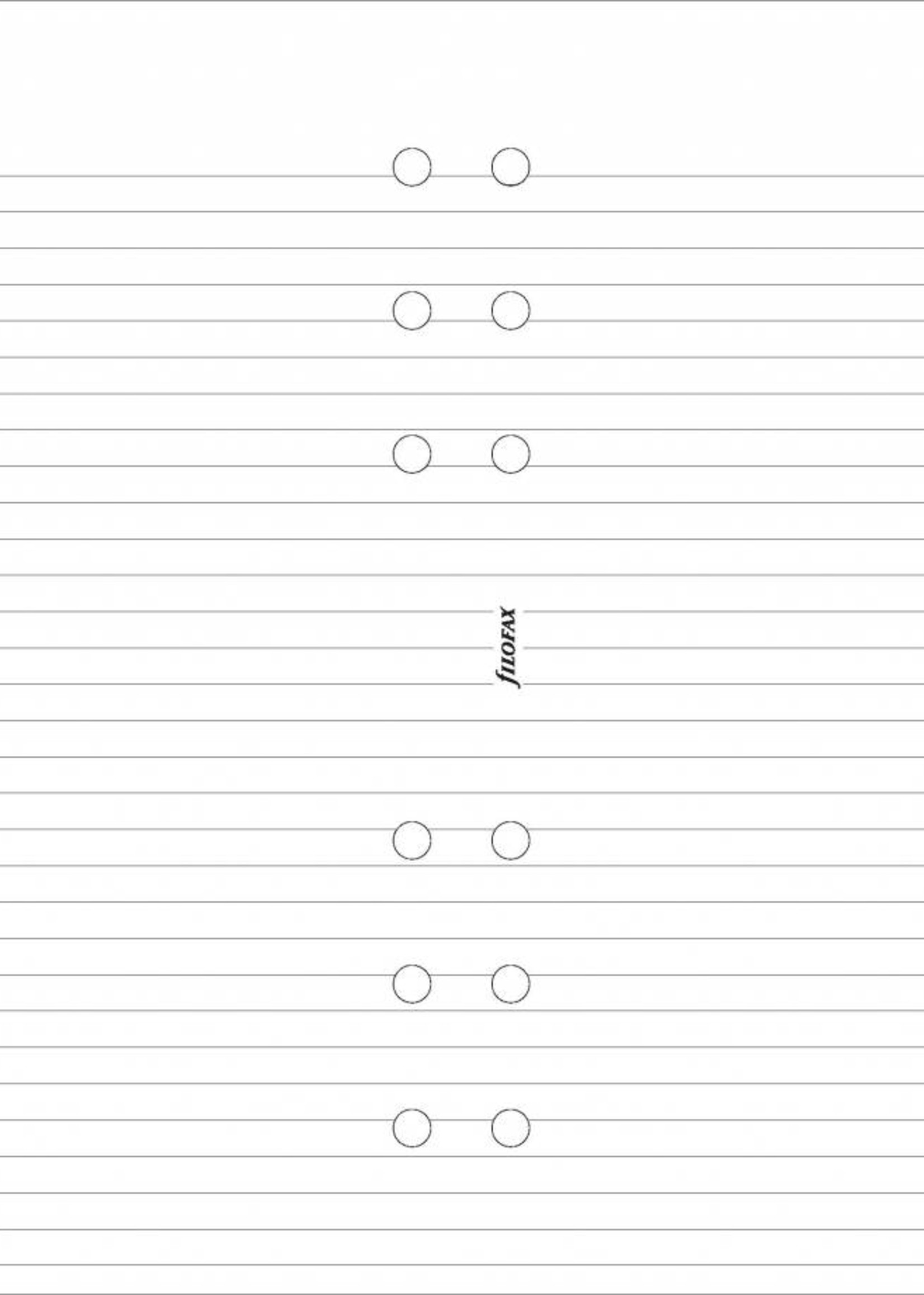 Filofax Einlage Personal, Papier liniert, 30 Blatt, weiß
