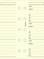 Filofax Einlage Mini, Adressen, Cotton Cream