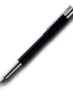 Lamy Füllfeder aus Edelstahl - mattschwarz/silber - partiell platinierte Goldfeder (14 kt.)