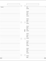 Filofax Einlage A4, Name/Adresse/Kontakt/Email