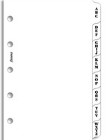 Filofax A-Z Register Mini, 3 Buchstaben je Blatt, weiß