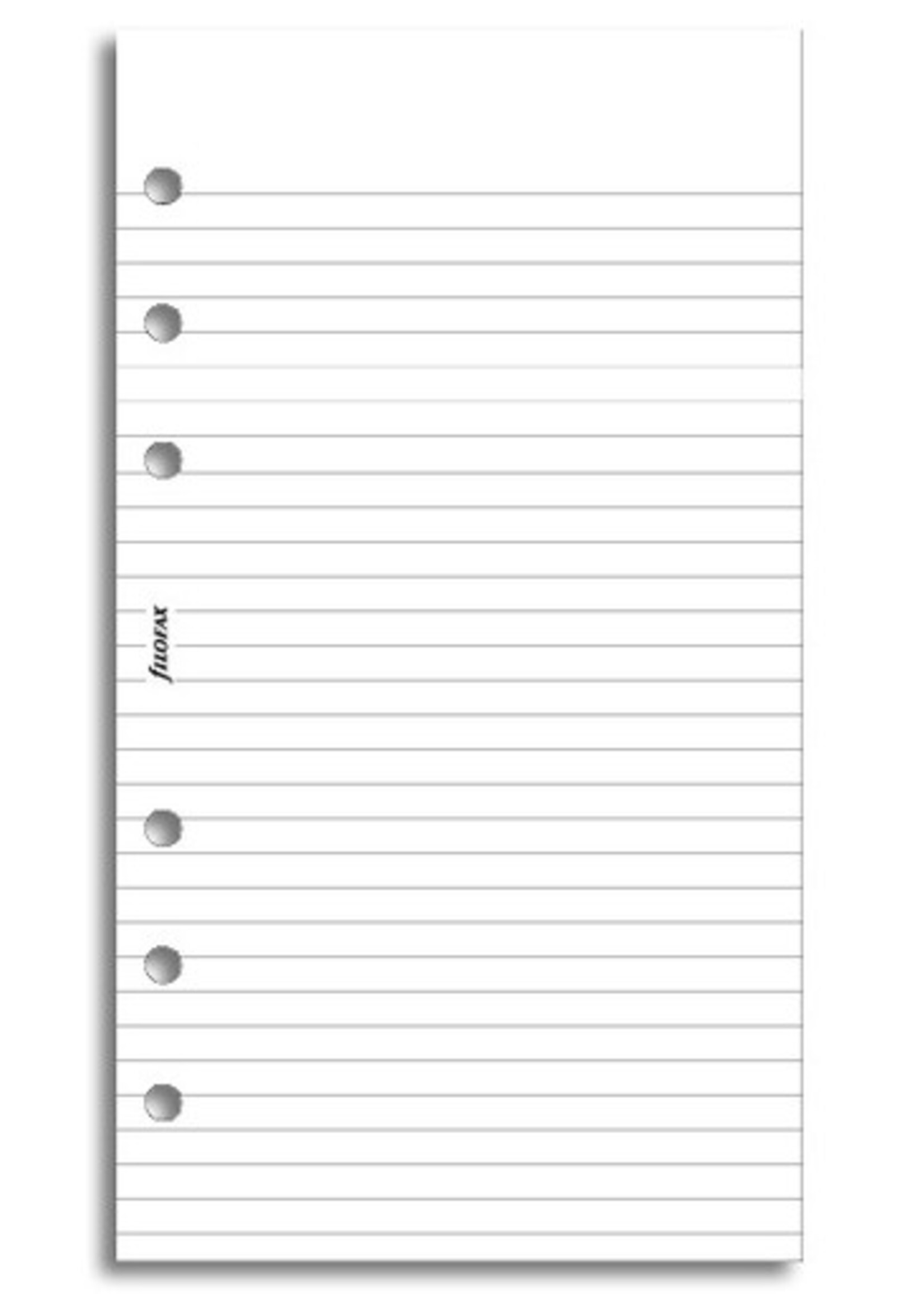 Filofax Einlage Personal, Notizblock, liniert, weiß