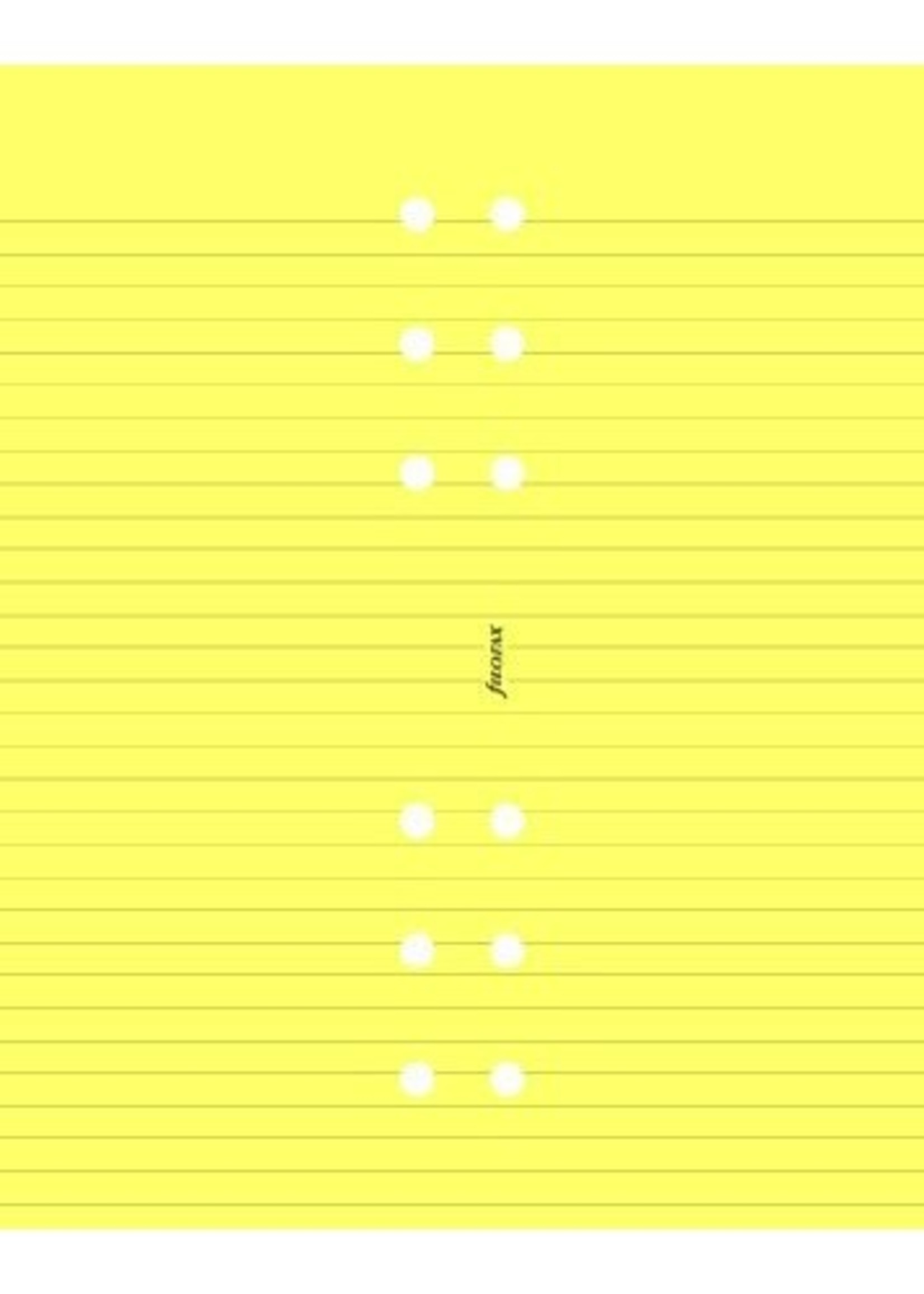 Filofax Einlage Personal, Papier liniert, gelb