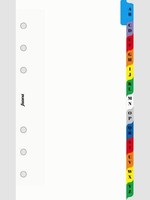 Filofax A-Z Register Personal, 2 Buchstaben je Blatt, farbig