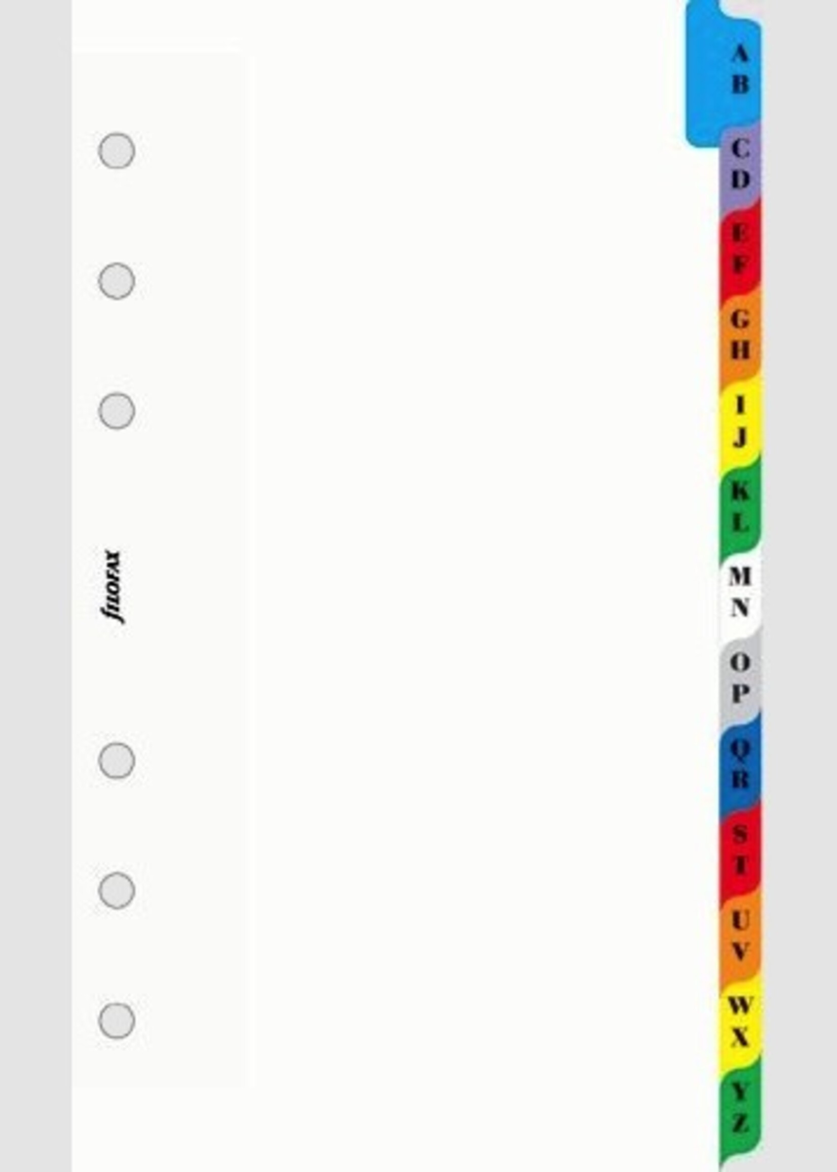Filofax Filofax Einlage Personal, Register A-Z, 2 Buchst., färbig