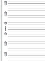 Filofax Einlage Pocket, Block liniert, weiß