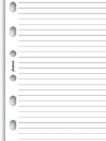 Filofax Notizblock Pocket, liniert, weiß