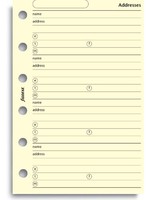 Filofax Einlage Pocket, Kontakte, Cotton Cream