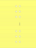 Filofax Einlage Pocket, Papier liniert, gelb