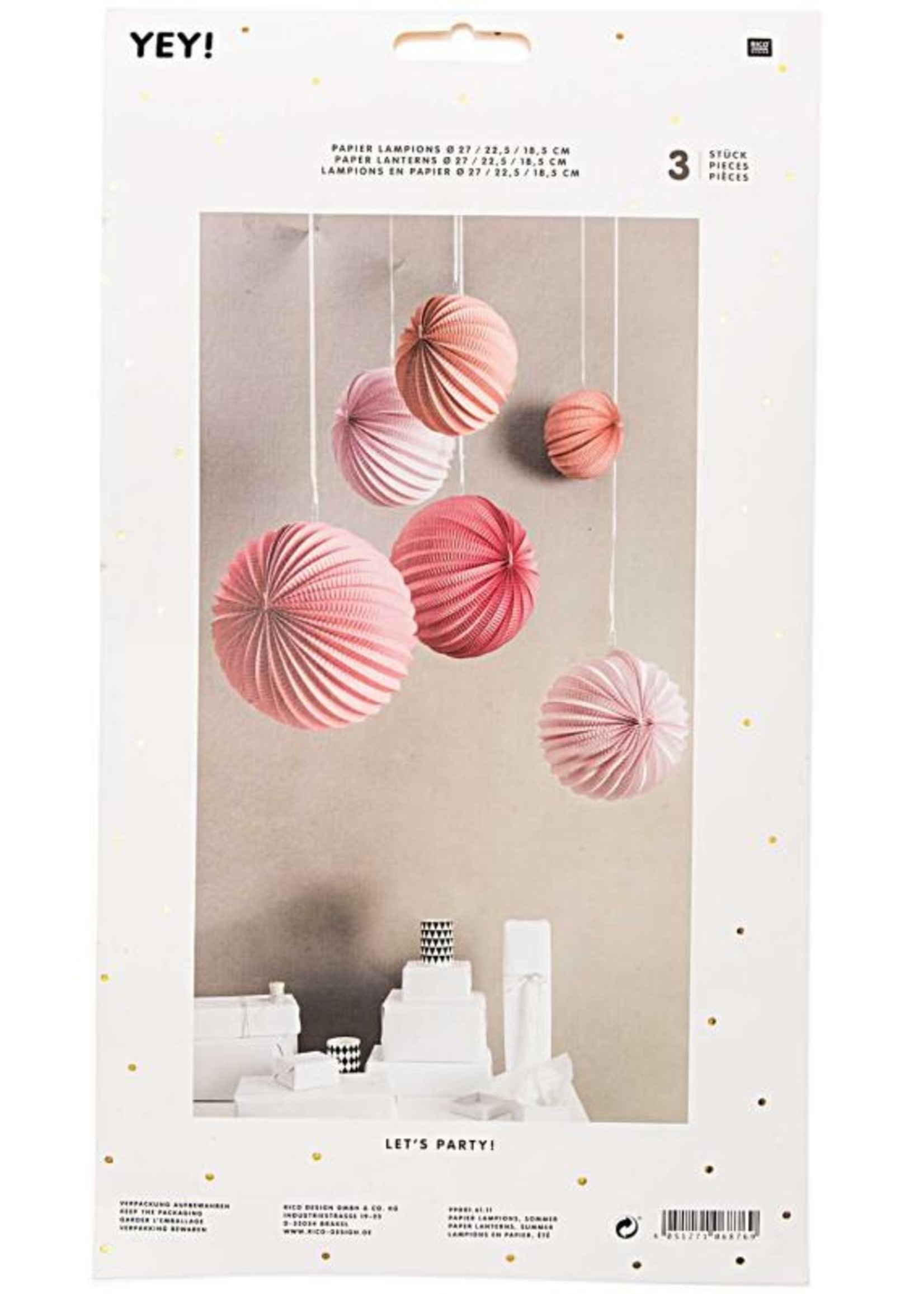 Rico Design Papier Lampions pastell