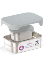 AFFENZAHN Brotdosen-Set Grau/Silber