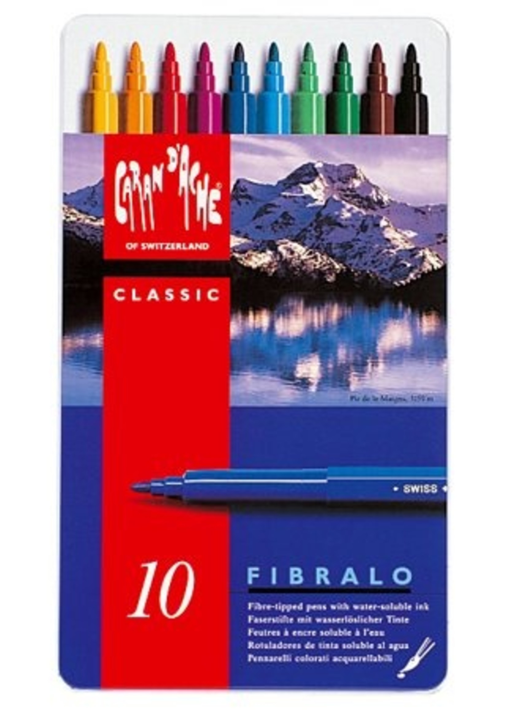 Caran d'Ache Filzstifte FIBRALO Metallschac