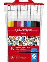 Caran d'Ache Fasermaler wasservermalbar, 10 Farben