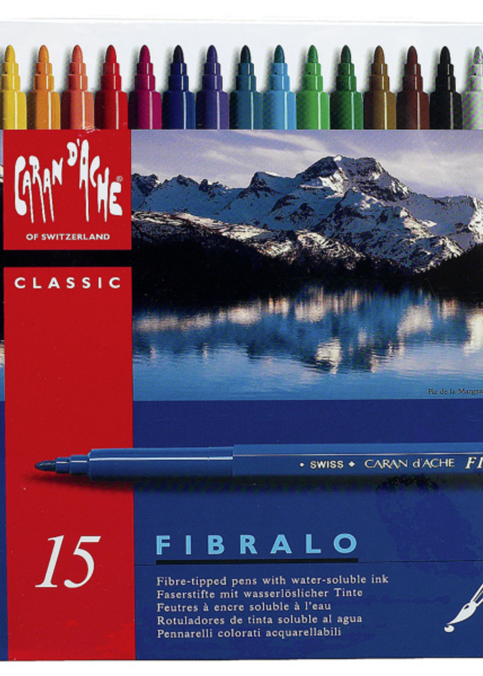 Caran d'Ache Filzstifte FIBRALO Metallschac