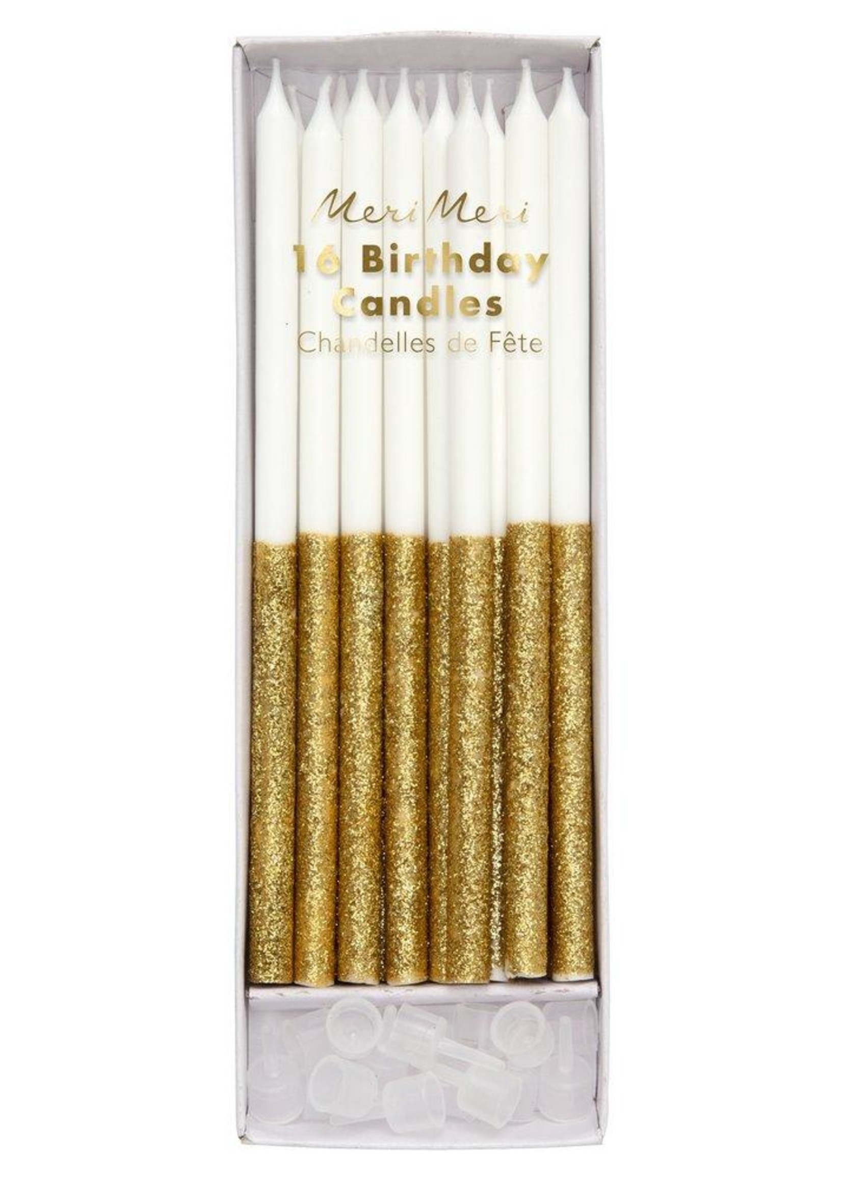 Meri Meri Gold Glitter Candles