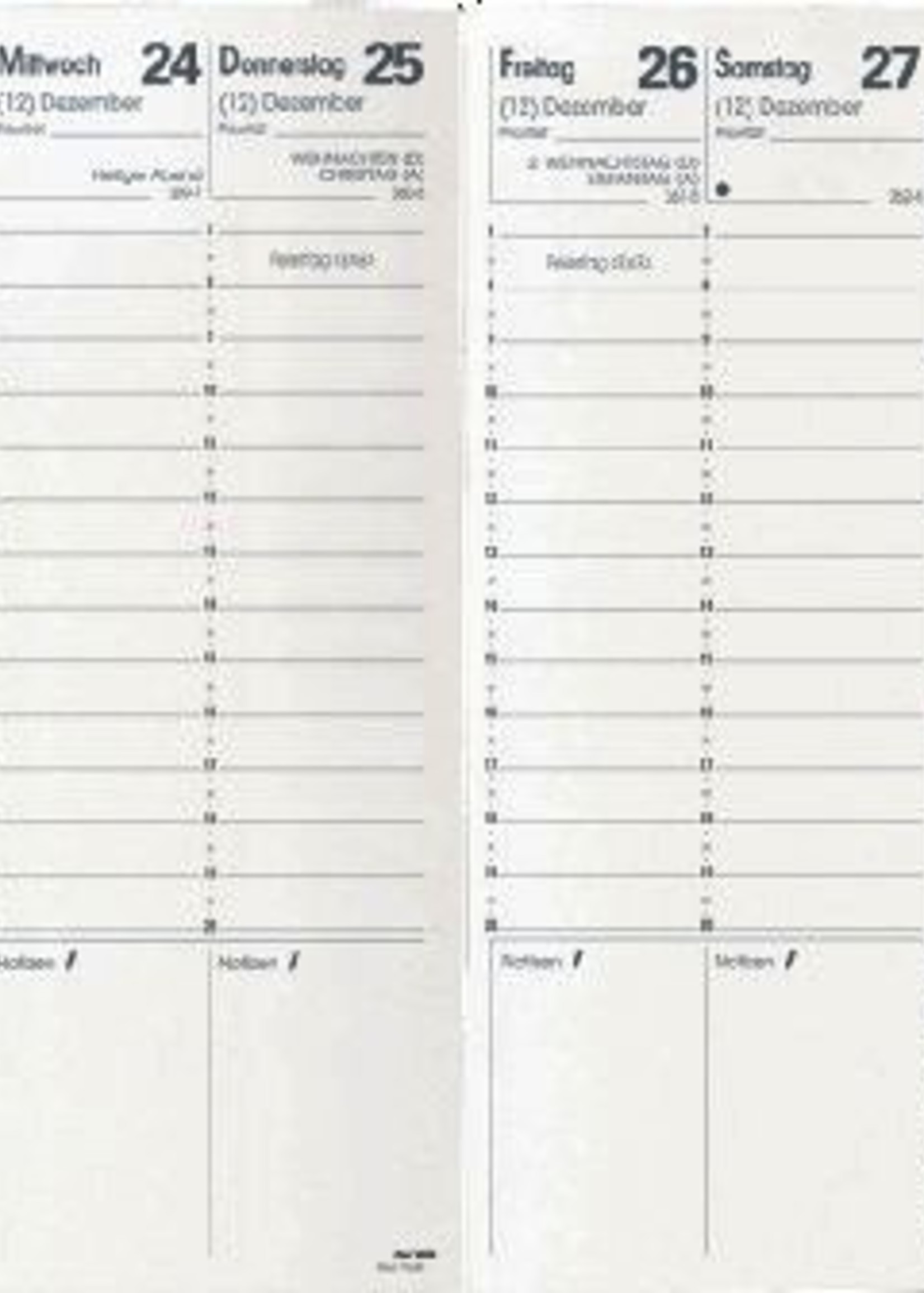 Quo Vadis TRINOTE KALENDEREINLAGE 18x24 1W/2S