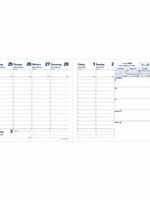 Quo Vadis Einlage f. Executif Tischkalender m. Goldschnitt, 1W/2S