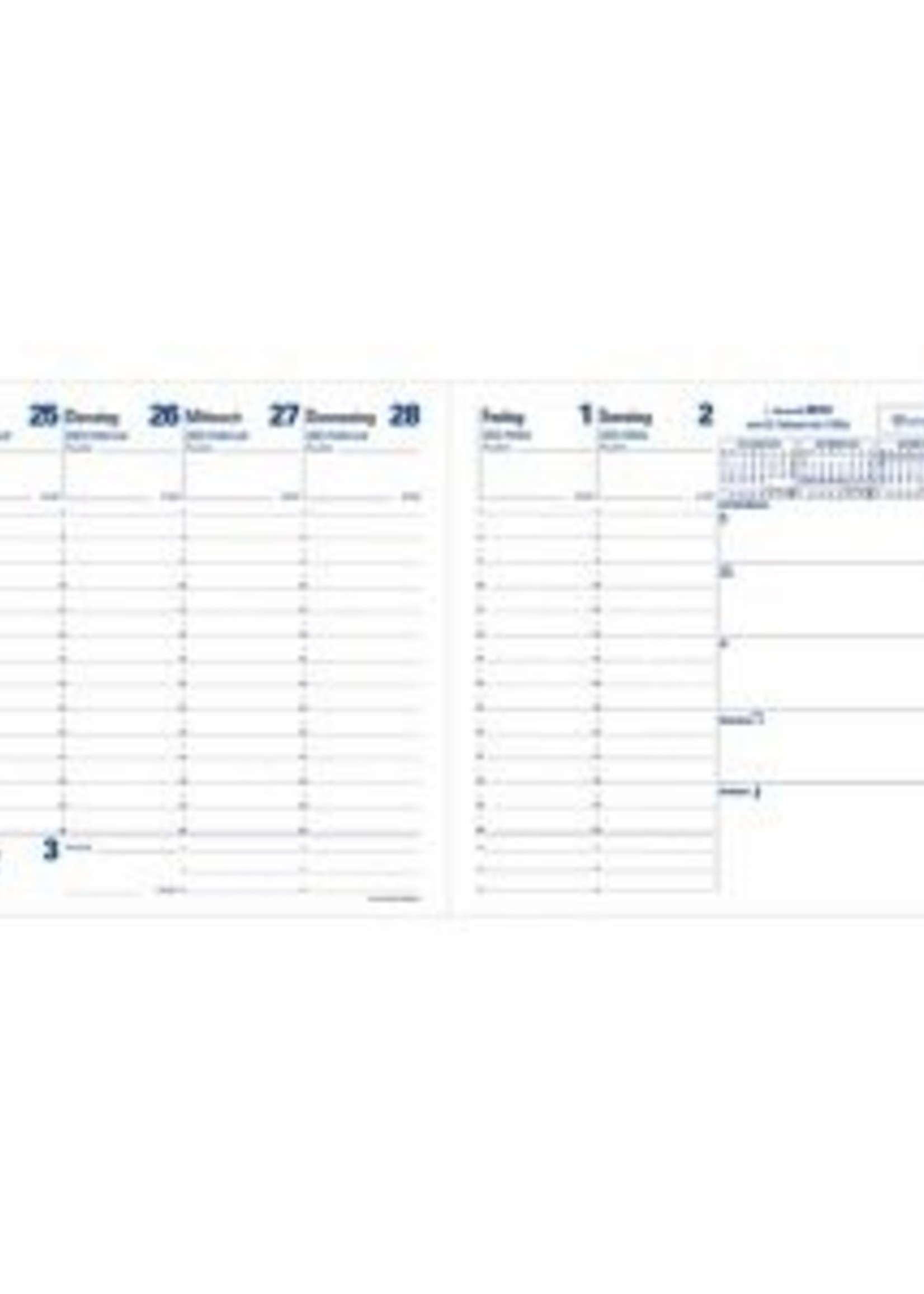 Quo Vadis Einlage f. Executif Tischkalender m. Goldschnitt, 1W/2S