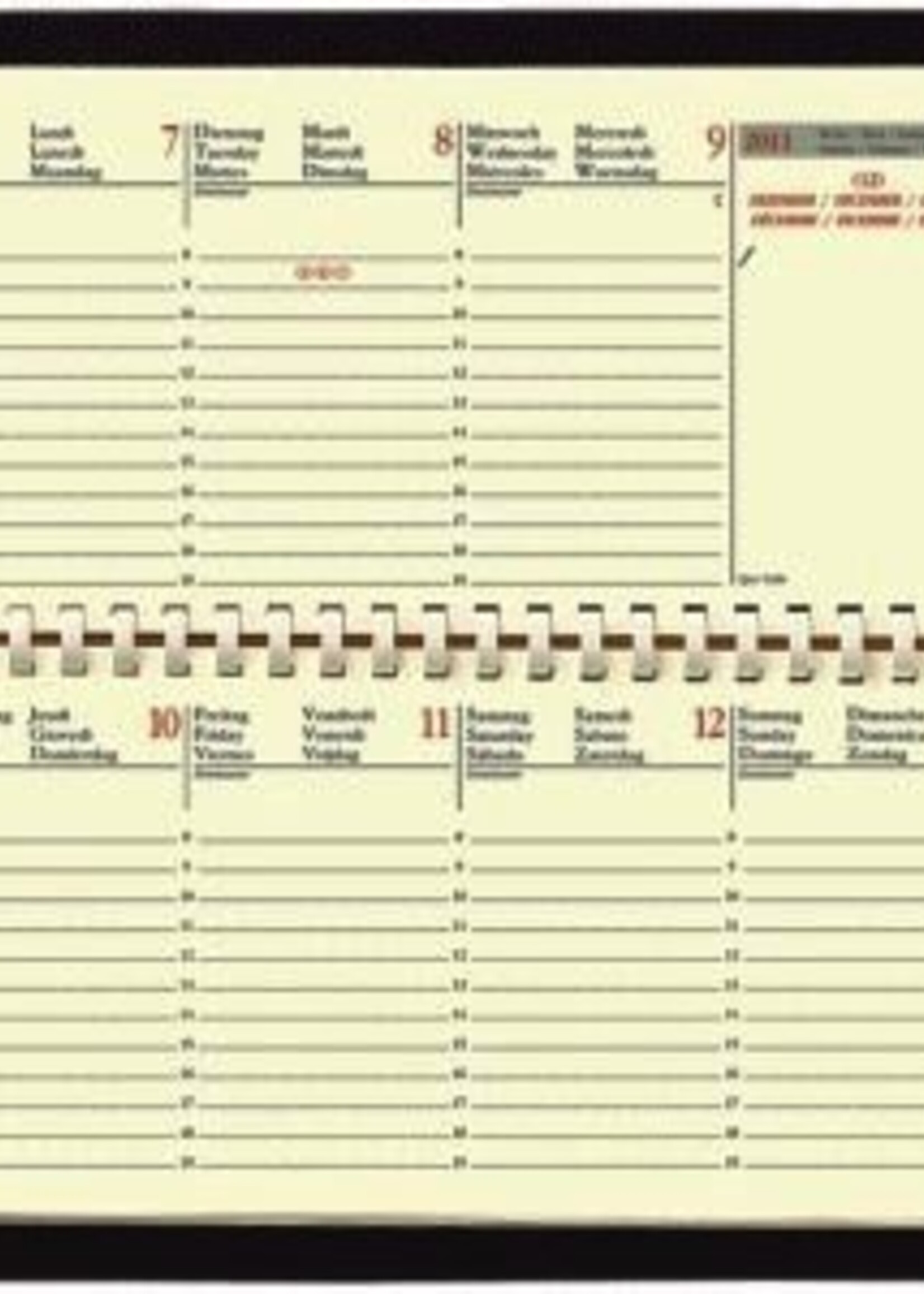 Quo Vadis PLANITAL IMPALA Kalender sortiert 8,8x17 1W/2Squer PVC