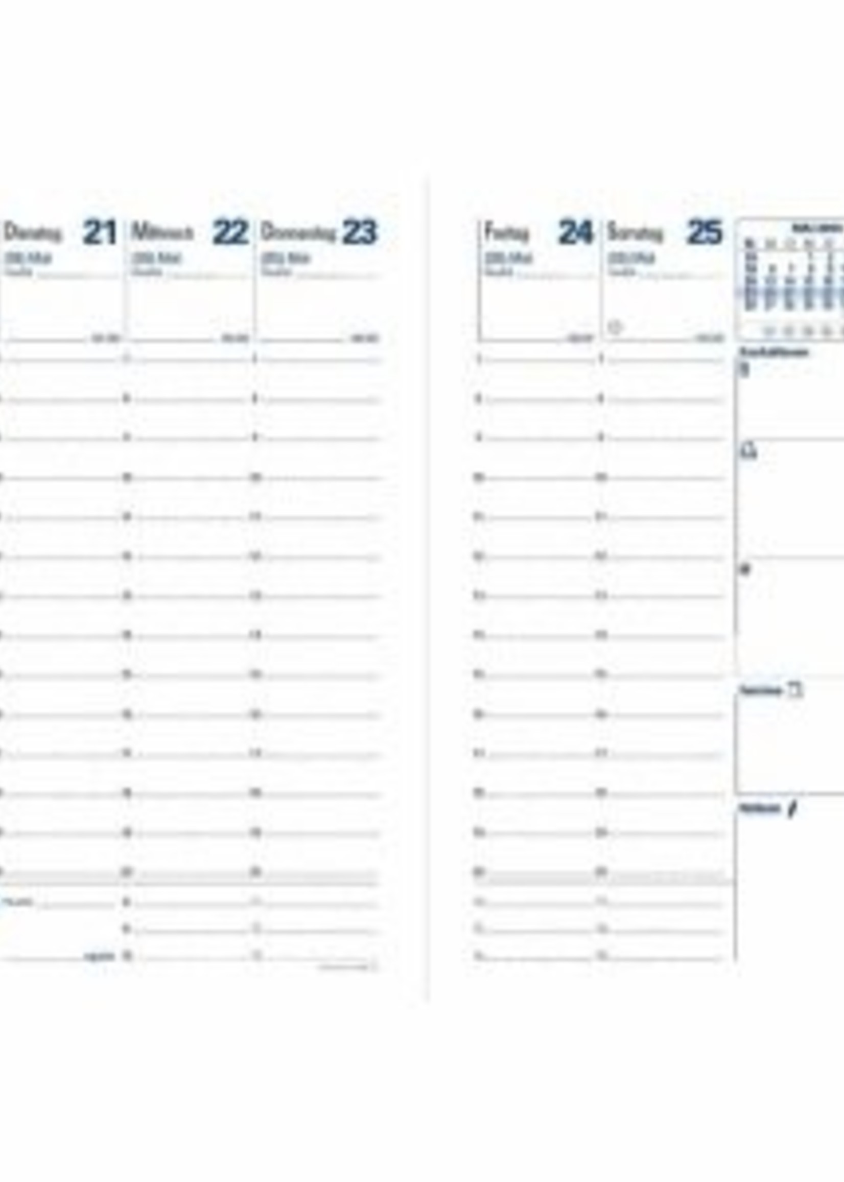Quo Vadis TOUR EINLAGE m.Goldschnitt Kalendereinlage A7 1W/2S