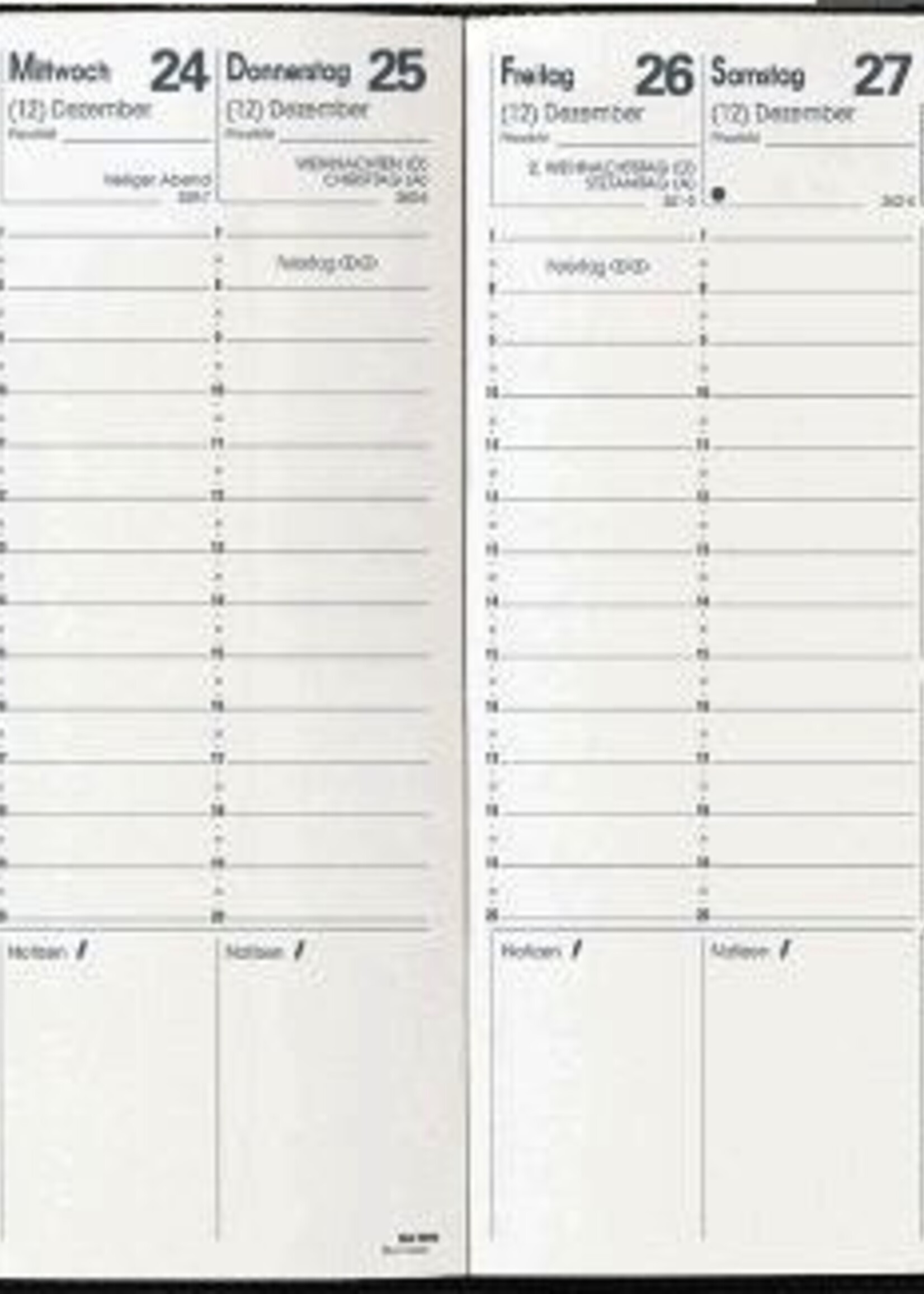 Quo Vadis TRINOTE CLUB Kalender schwarz 18x24 1W/2S