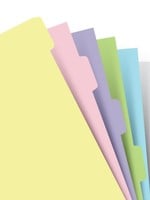 Filofax Trennblätter Personal, 6 Register blanko, Pastell