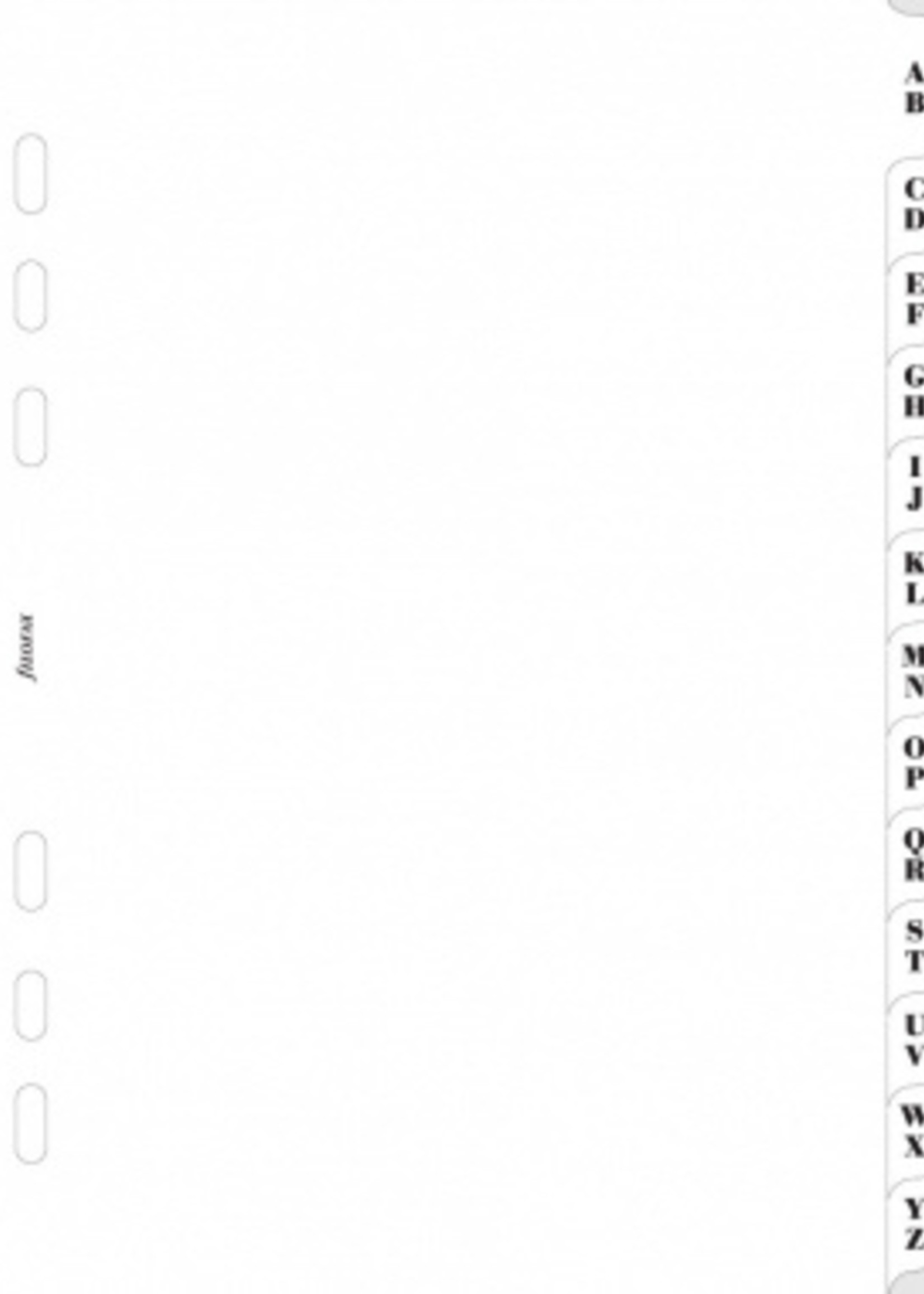 Filofax A5 Register A-Z (2Buchstaben)