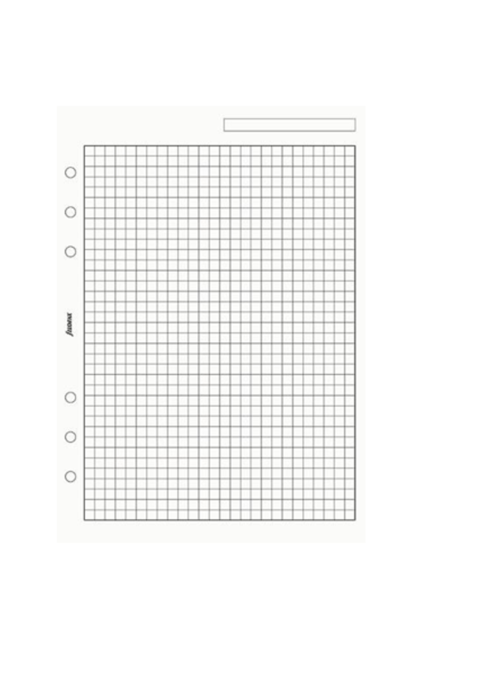 Filofax Einlage A5, Papier kariert 5 mm, weiß