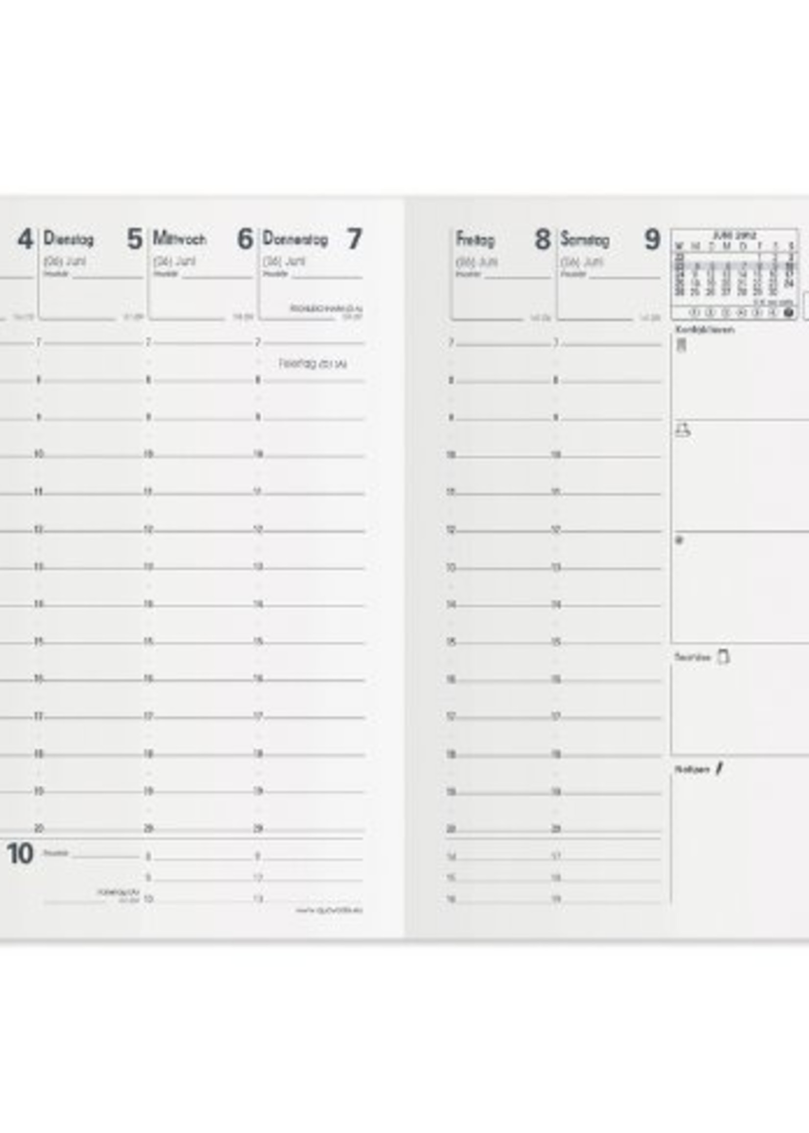 Quo Vadis GESCHÄFT BUS CLUB Kalender schwarz A6 1W/2S