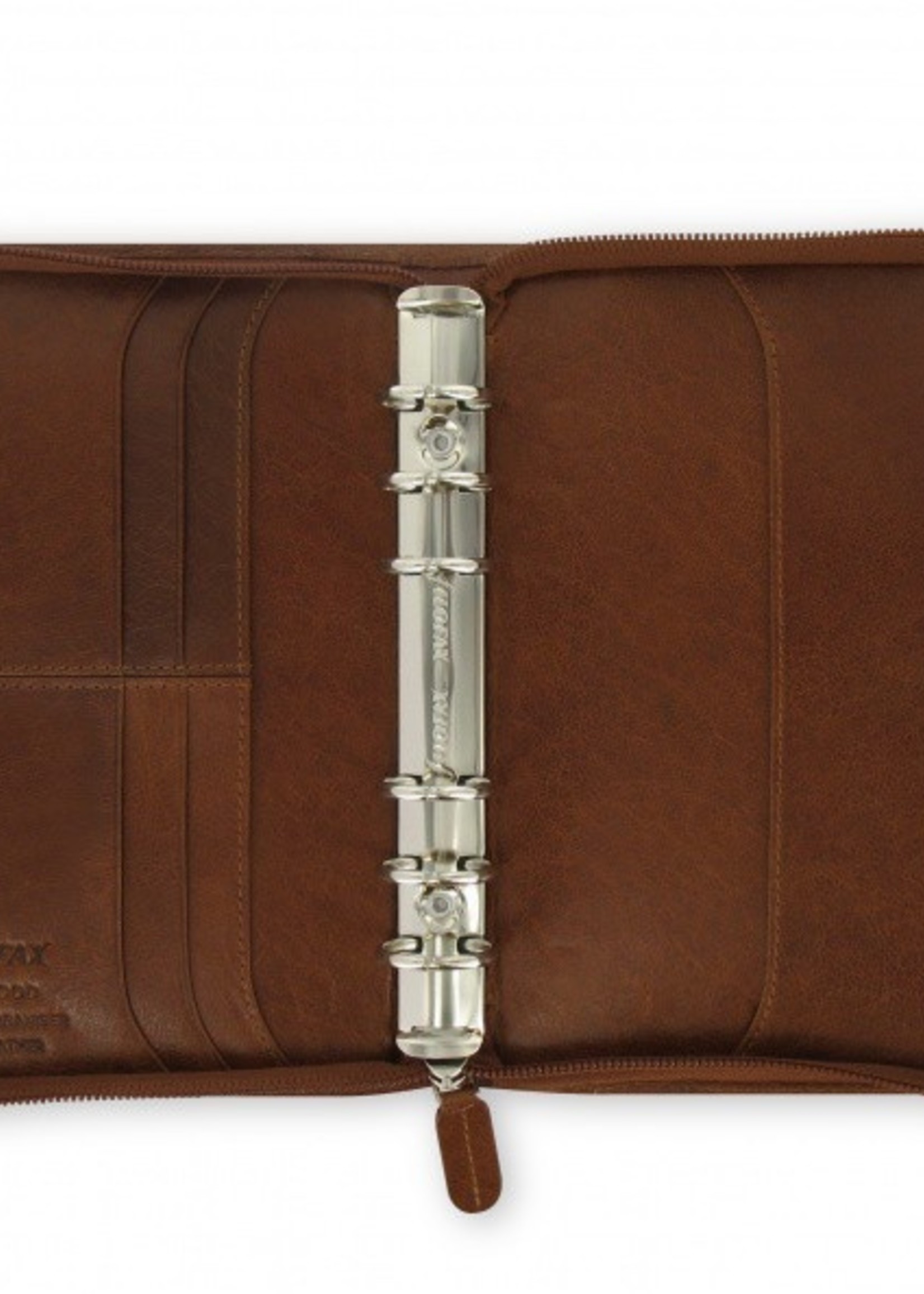 Filofax Lockwood Zip Organiser Personal, Leder, Cognac