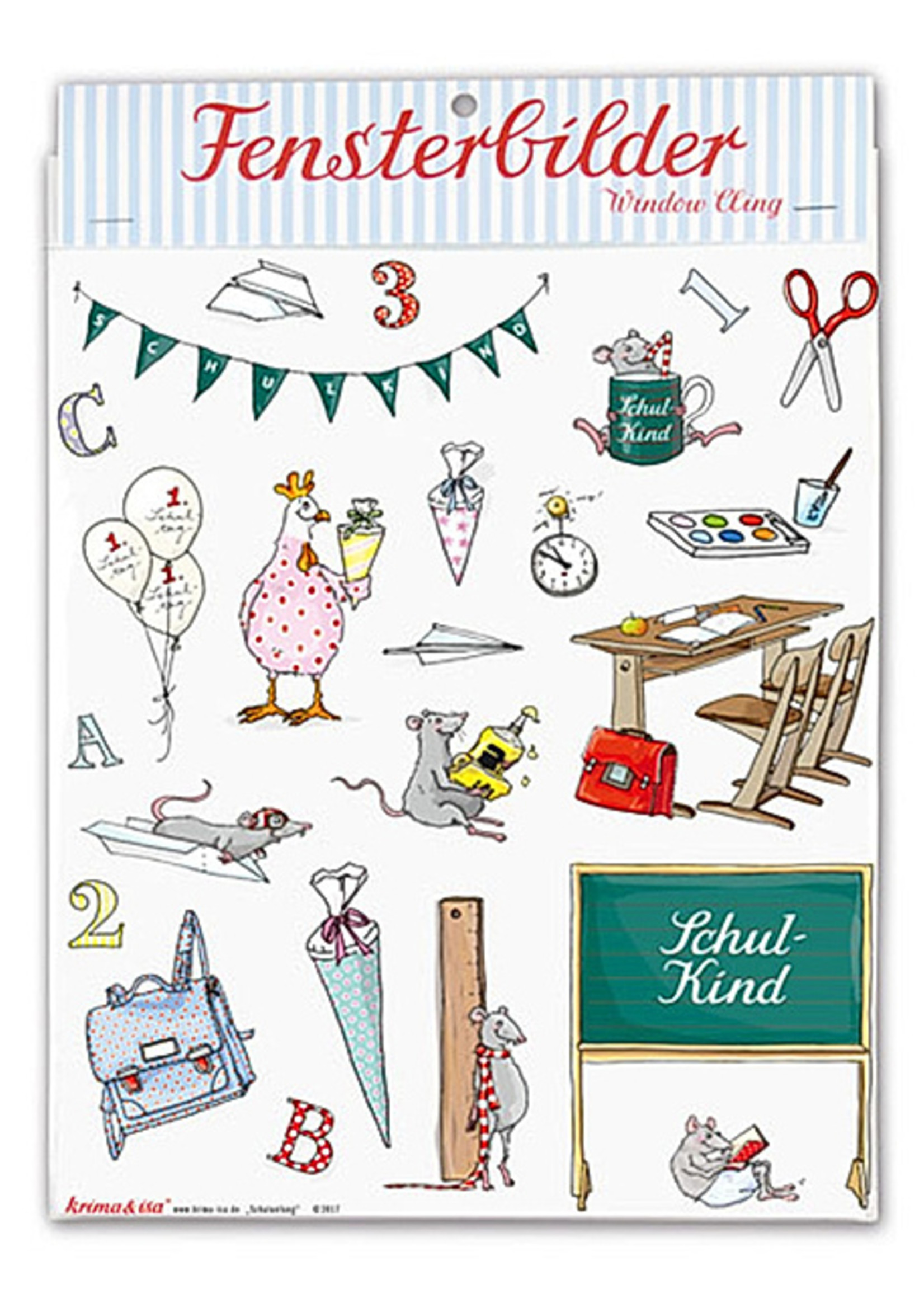 Krima & Isa Fensterbilder Schulanfang