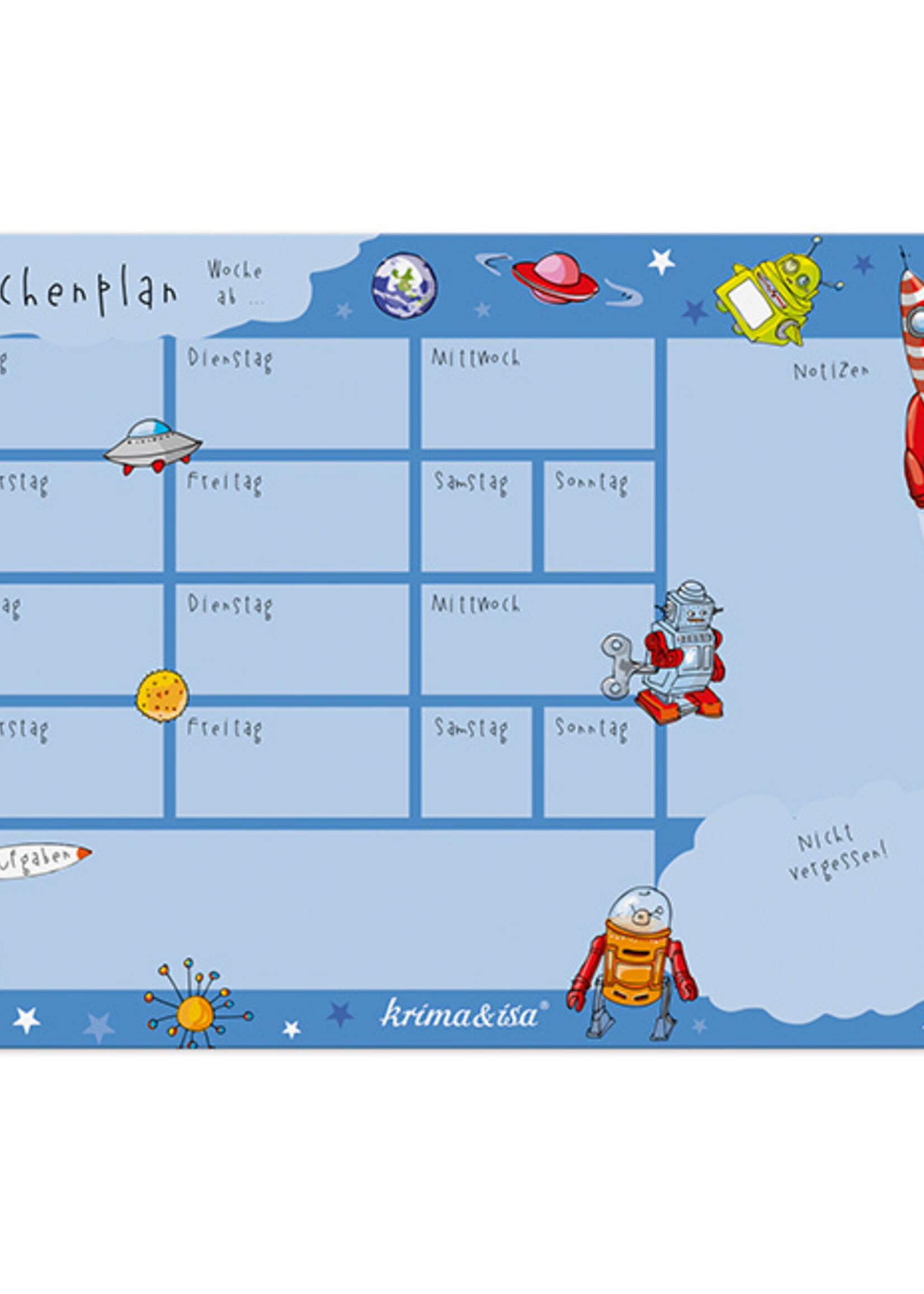 Krima & Isa Schreibtischunterlage Raumfahr