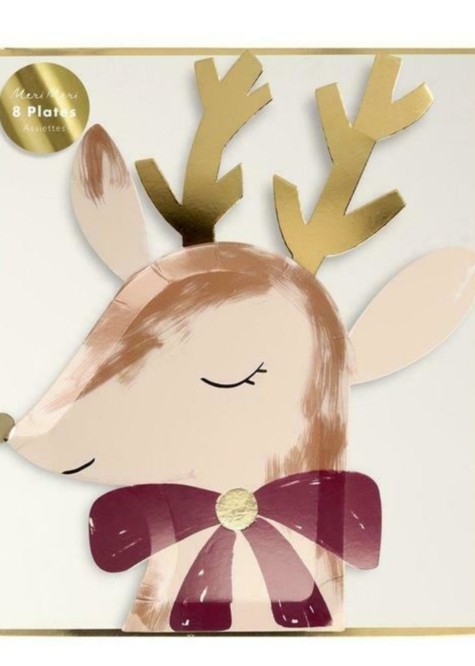 Meri Meri Reindeer With Bow Plates