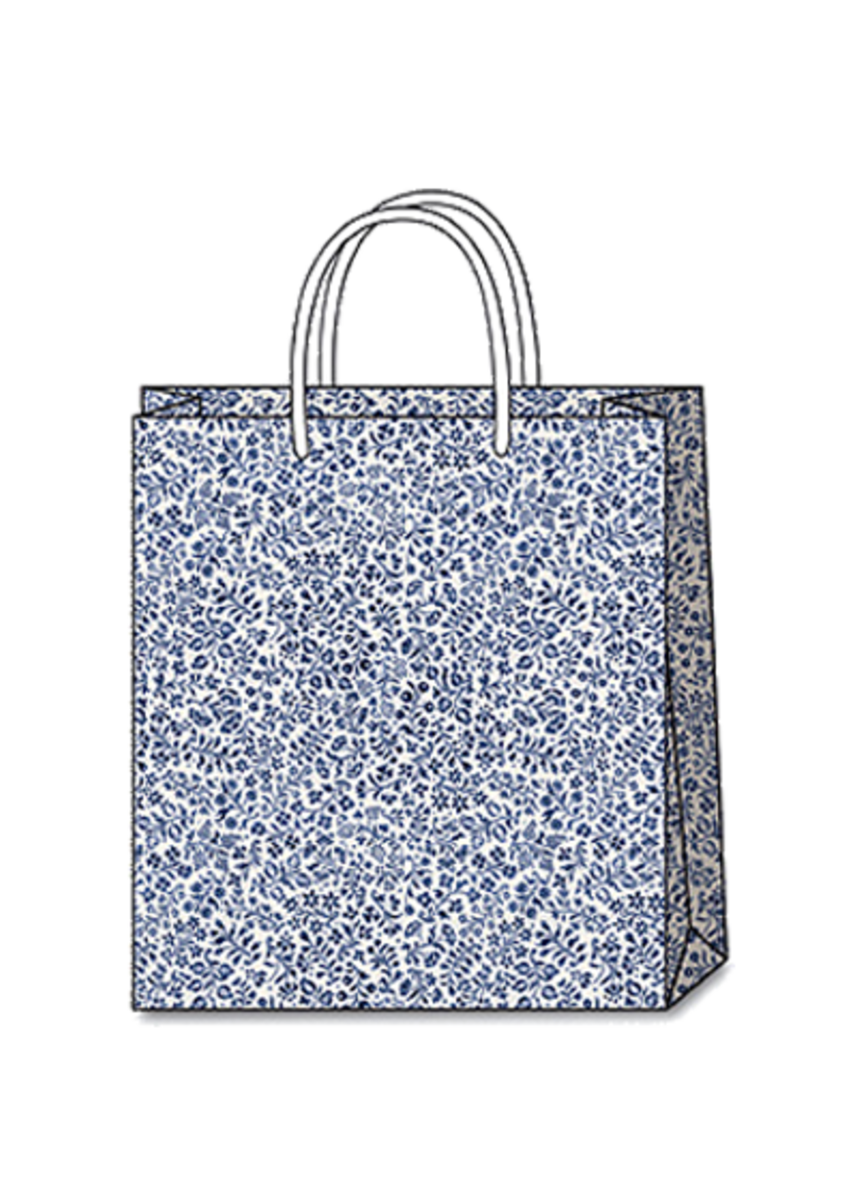 Tassotti GROßE TRAGETASCHE FIORATA BLU