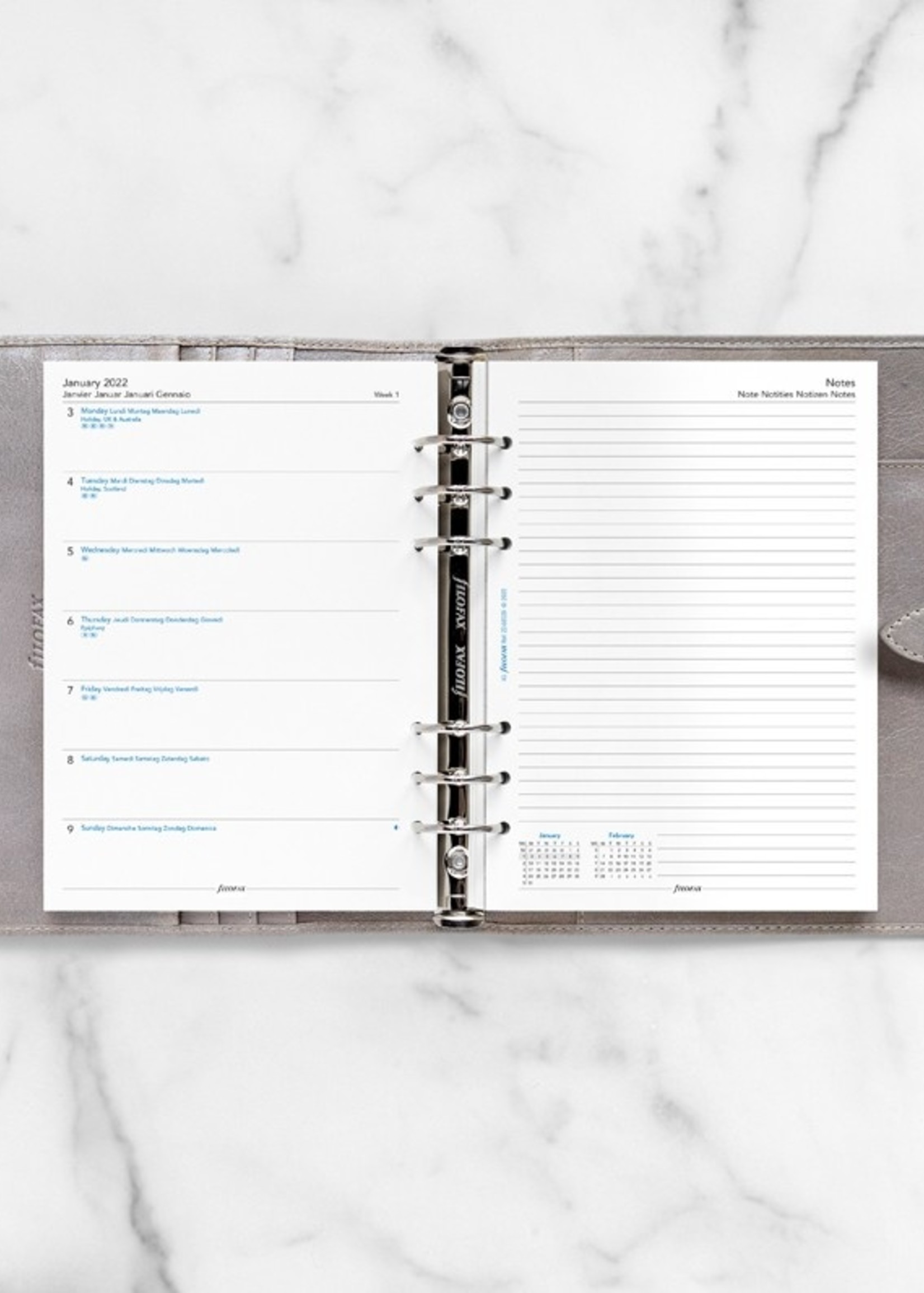 Filofax A5 1W/1S + Not.mehrsp.2022