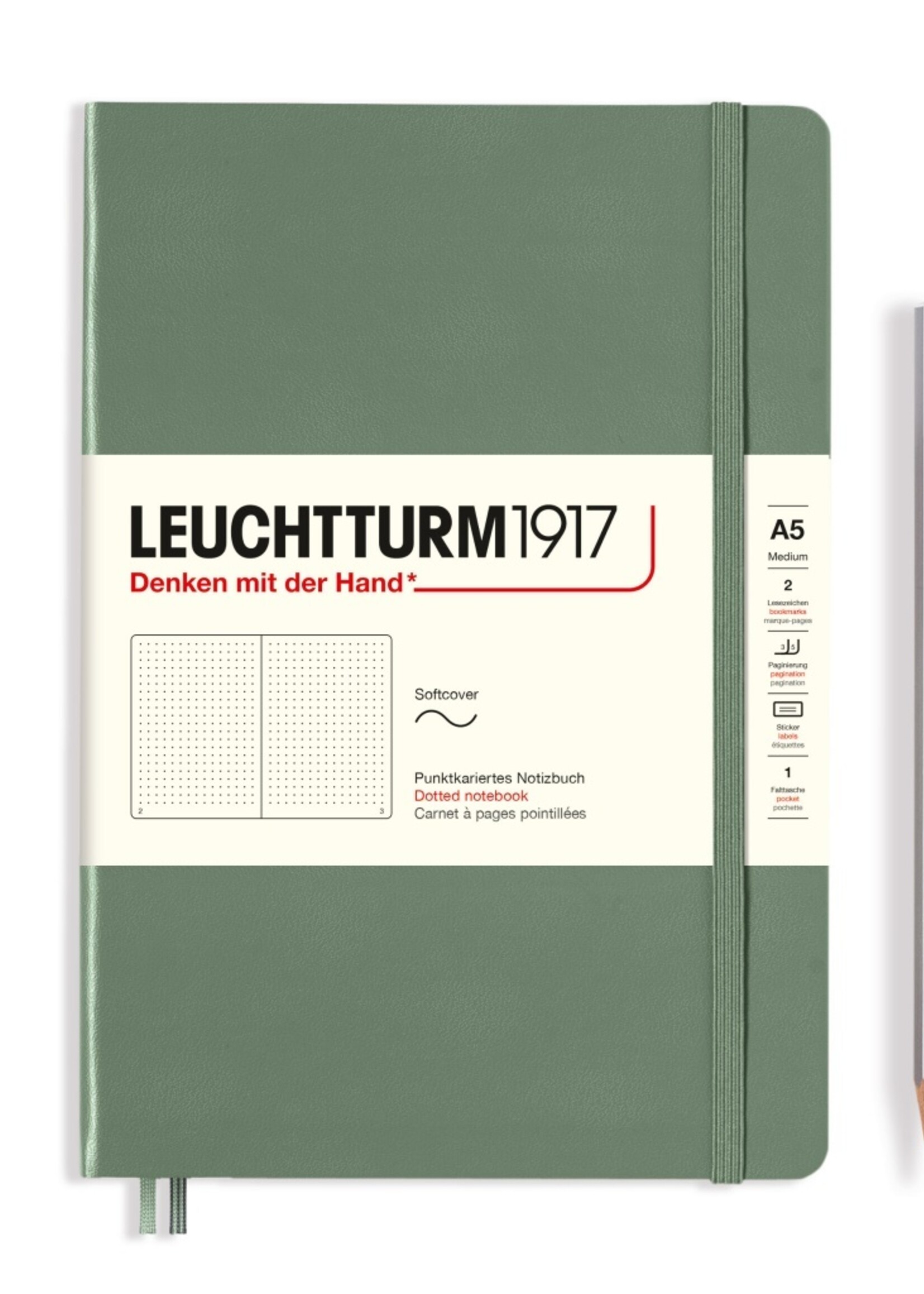 Leuchtturm1917 NB A5 SC Olive, dotted